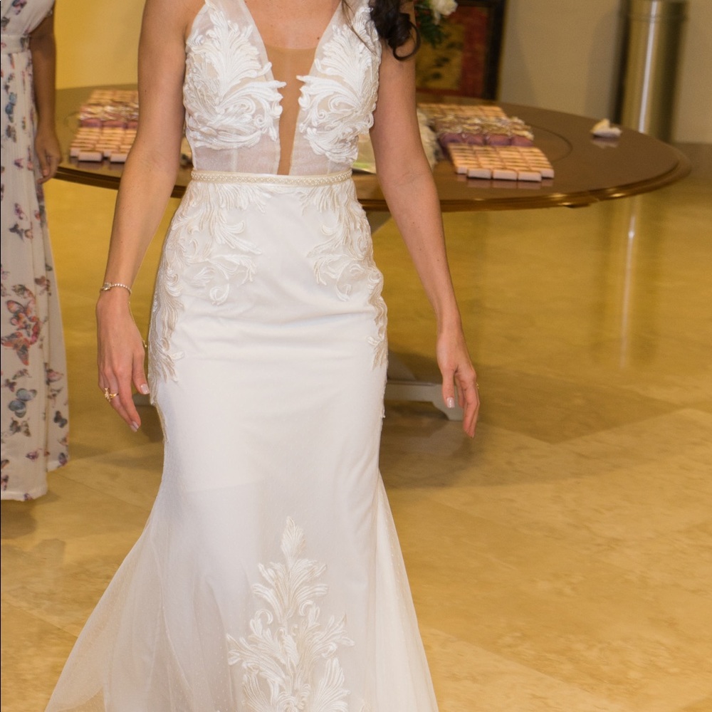 Wedding dress design inspired by a Berta dress.